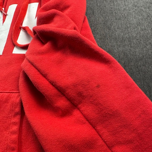 PINK Victoria's Secret Red Zip Up Hoodie Sweatshirt Graphic Logo XL - Picture 6 of 9